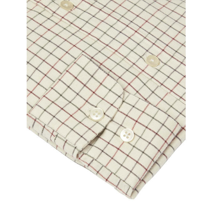 Koszula męska Chevalier Redway Shooting Fit Wool Dark Red Tattersall (1060218-C3012)